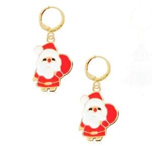 Christmas Tree Huggie Earrings